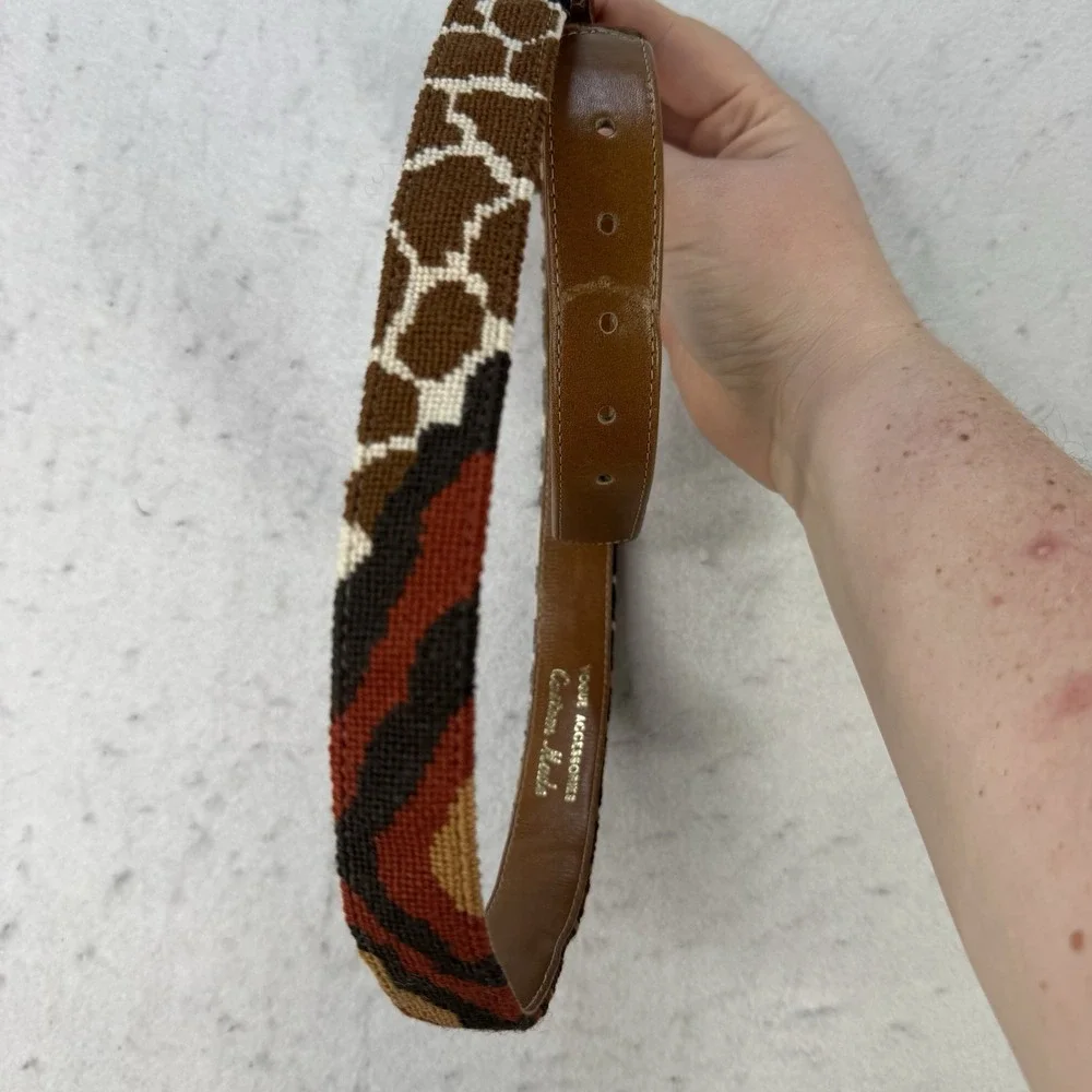 Vintage Y2K Vogue Accessories Custom Made Animal Print Size Small / Medium Retro